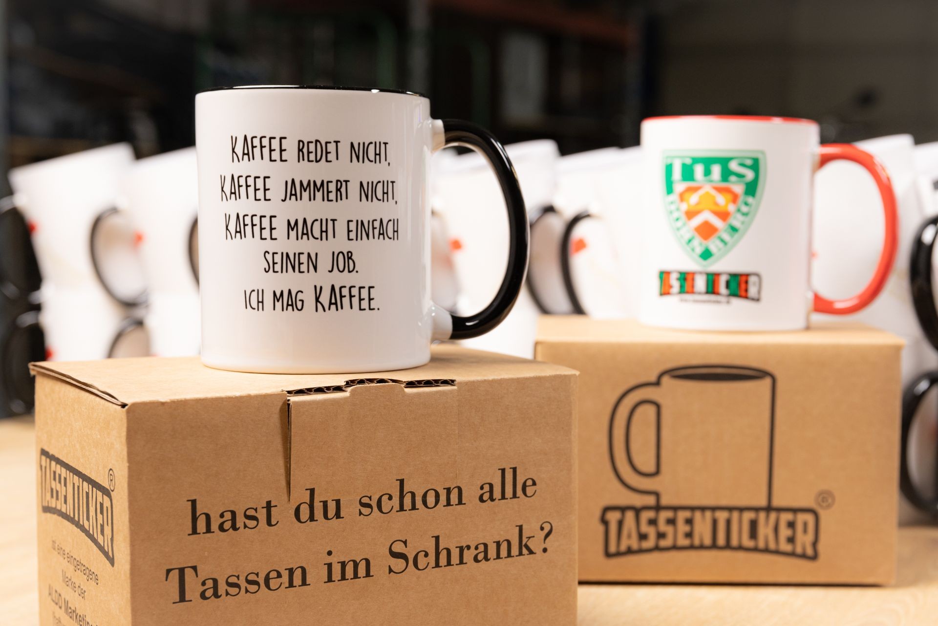 Tassen als Geschenk mit Verpackung